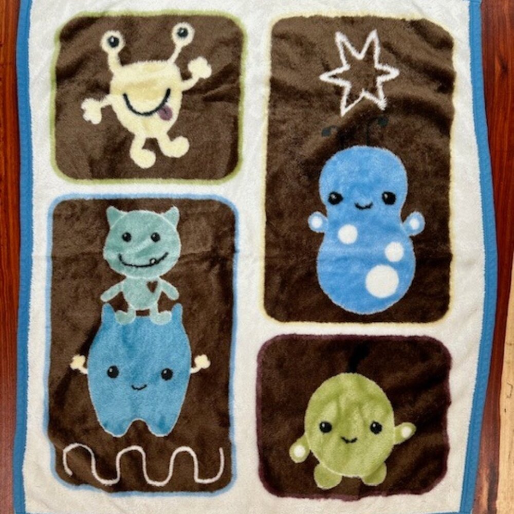 Cocalo Peek-a-Boo Monster Plush Baby Blanket